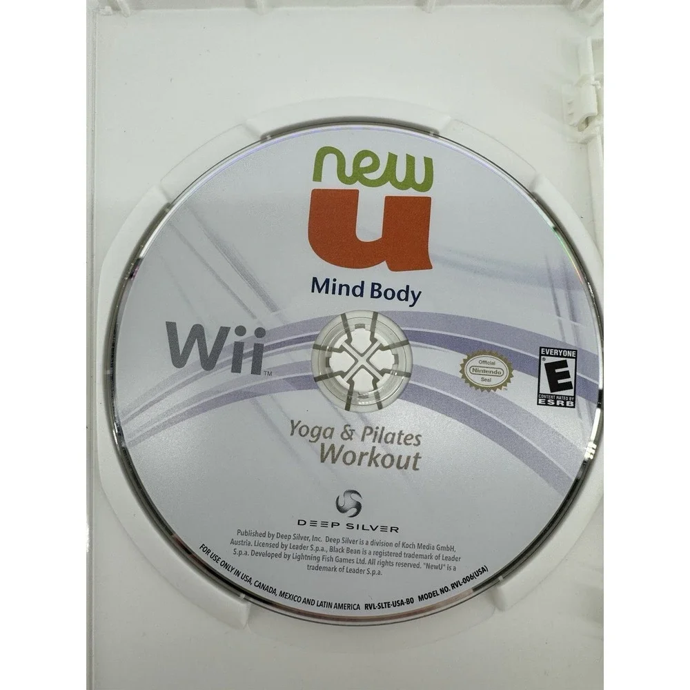 New U Mind Body Yoga‎ &Pilates Workout Nintendo Wii Deep Silver CIB
